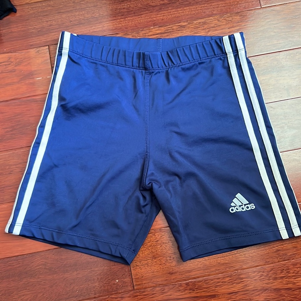 Blue Adidas Biker Shorts
